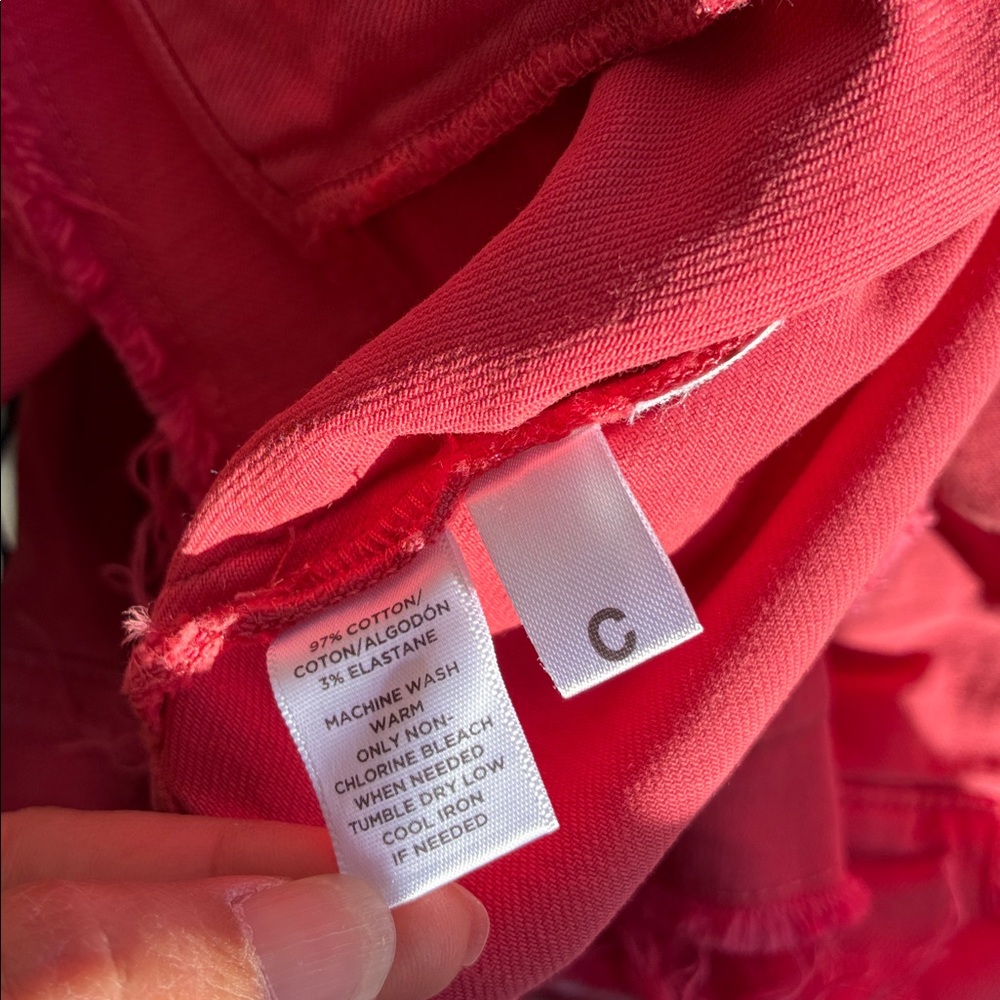 Coral Pink LOFT Denim Jacket -Small - Picture 7 of 7